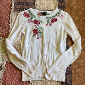 Madison Studio cardigan sweater embroidered